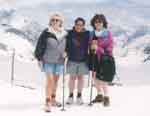 Top of Europe.  Italy is behind us at the end of the glacier.